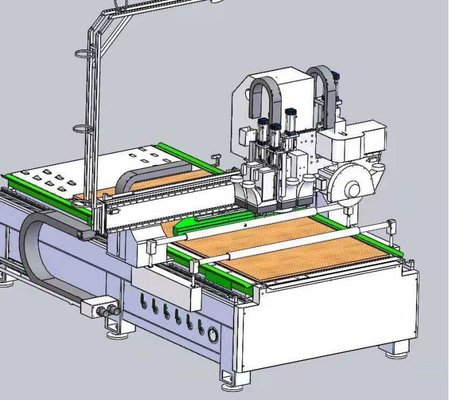 Cuatro Procesos Máquina de grabado de sierra rotativa Muebles en toda la casa